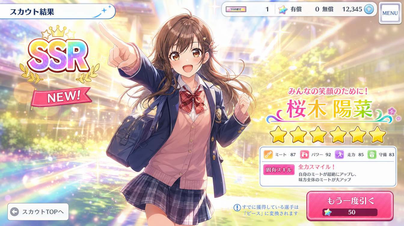 GPT Image 2でキャラを「SSRガチャ画面」にする