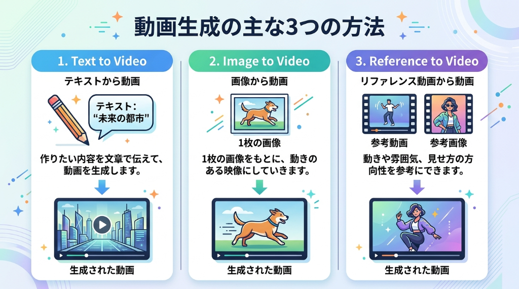 【動画生成】レッスン1：動画生成の3つの始め方